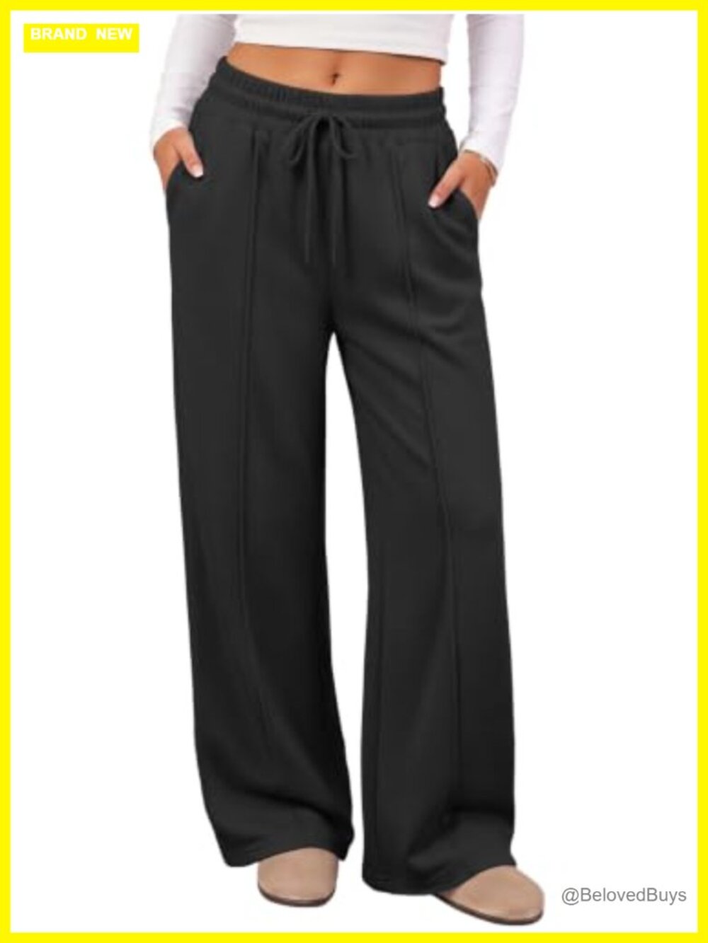 Wide Leg Fleece Sweatpants High Waisted Baggy Lounge Pants